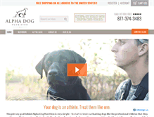 Tablet Screenshot of alphadognutrition.com